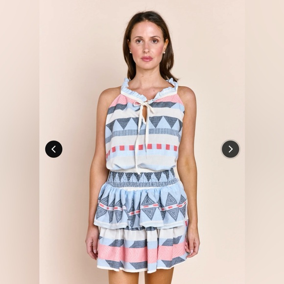 Sofia “Rochelle” Ruffle tiered skirt in Fuchsia - Picture 8 of 15